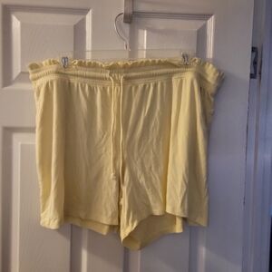 Jenni Light Yellow Pleated Shorts